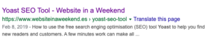 Yoast in google