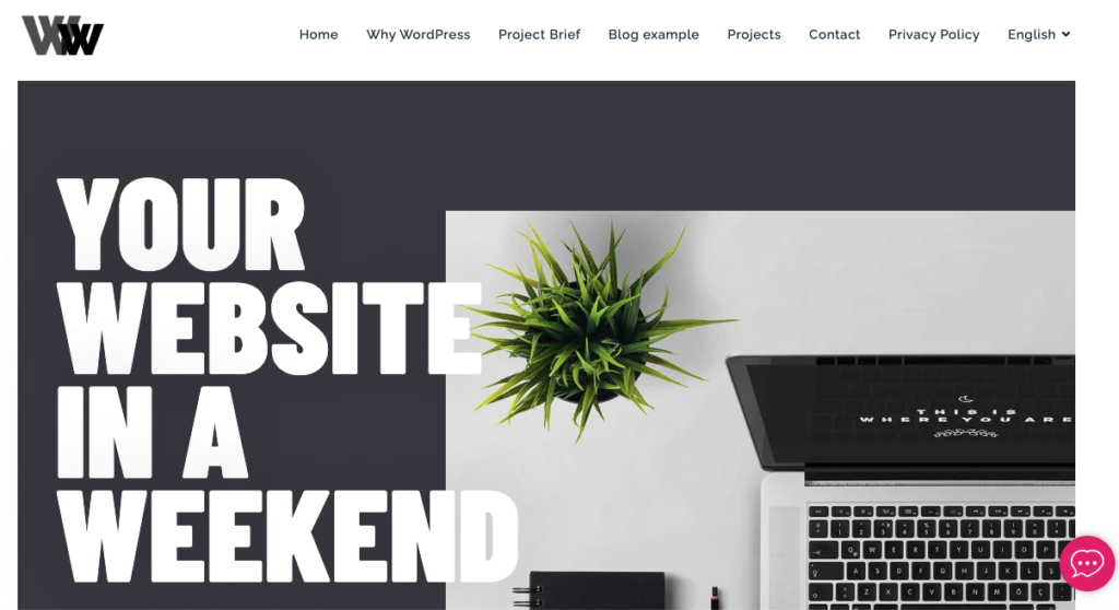 Website in a weekend homepage